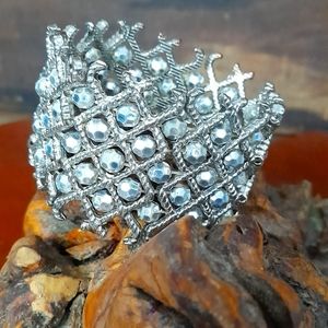 Vintage Beaded Metal Bracelet